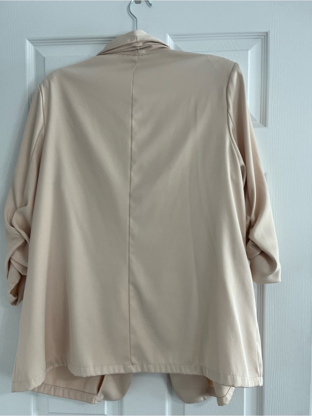 SHEIN Cream Open-Front Draped Blazer - Picture 4 of 4